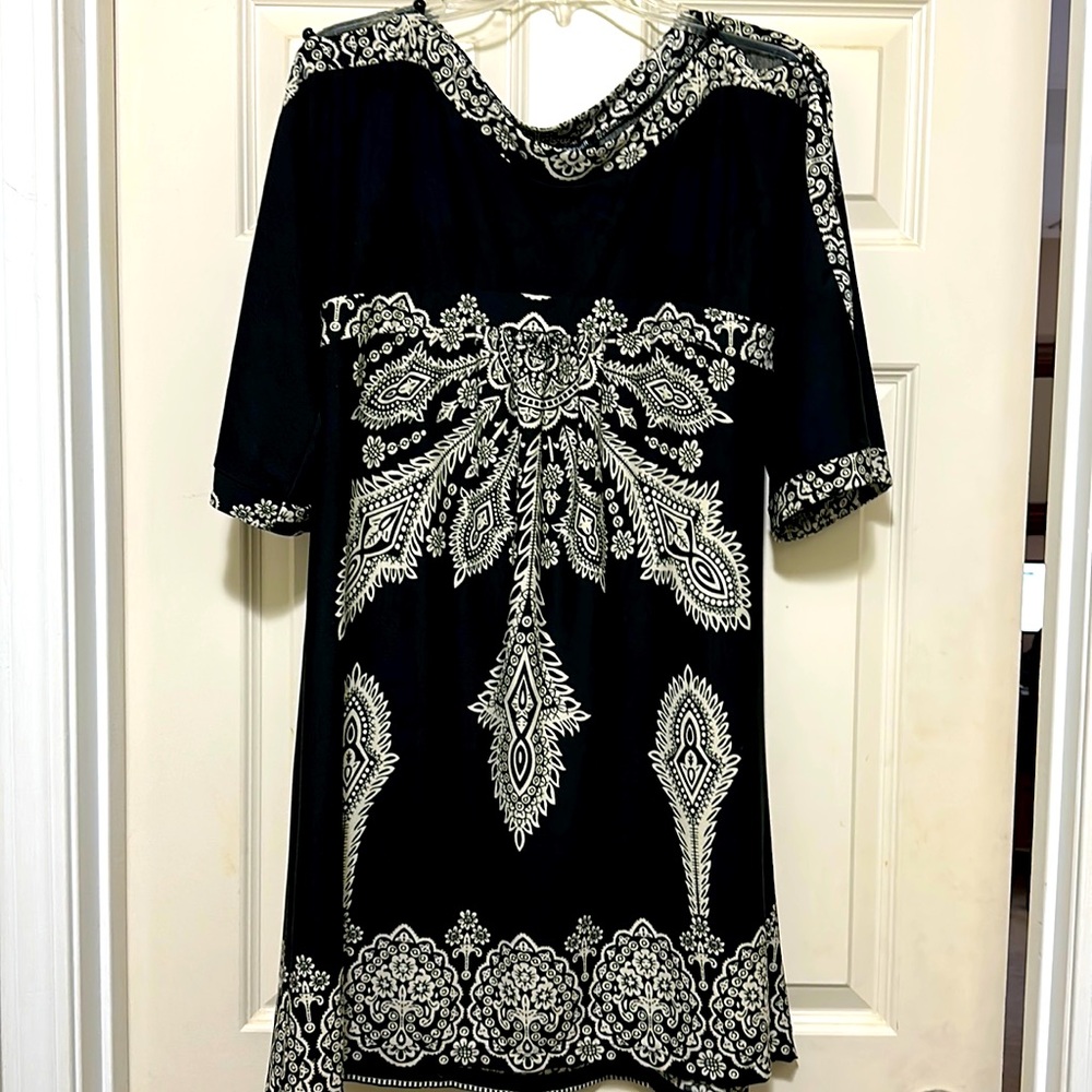 Forever Black and Cream Dress